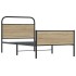 Estructura de cama sin colchón 100x200 cm madera roble