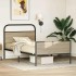 Estructura de cama sin colchón 100x200 cm madera roble