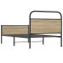 Estructura de cama sin colchón 100x200 cm madera roble
