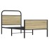 Estructura de cama sin colchón 75x190 cm madera roble