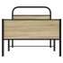 Estructura de cama sin colchón 75x190 cm madera roble