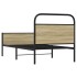 Estructura de cama sin colchón 75x190 cm madera roble