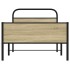 Estructura de cama sin colchón 100x200 cm madera roble