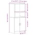 Mueble cocina madera ingeniería roble ahumado 38x41,5x131,5