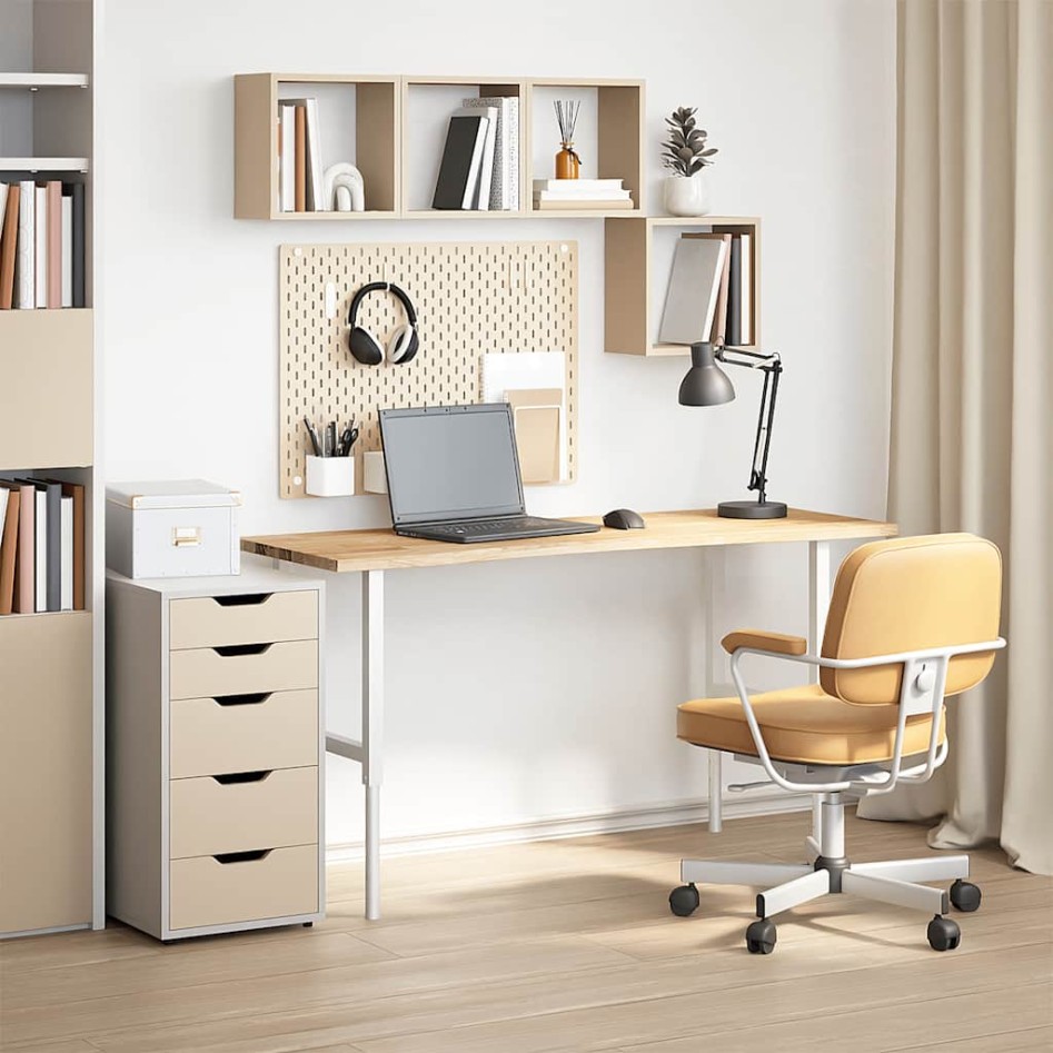 Tablero escritorio rectangular madera maciza roble sin