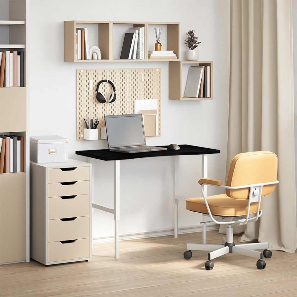 Tablero escritorio 100x60x2,5cm rectangular madera maciza