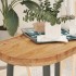 Tablero de mesa ovalado madera maciza de roble 80x40x4