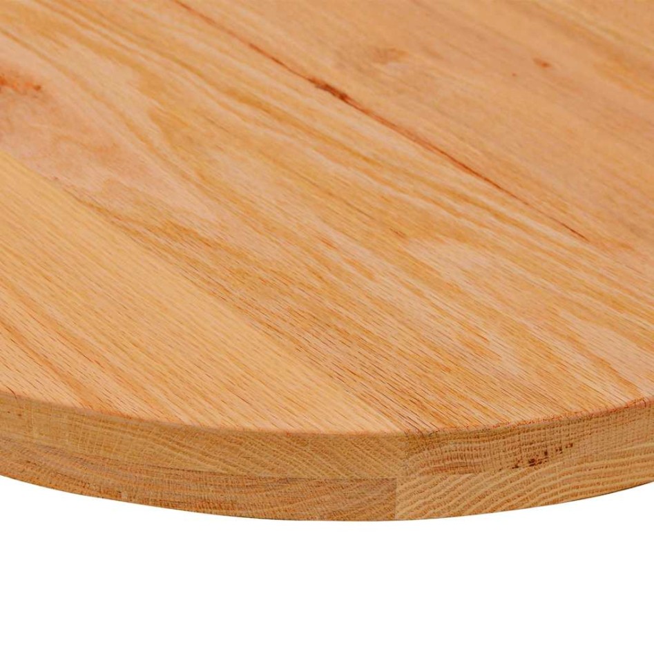 Tablero de mesa ovalado madera maciza de roble 80x40x4