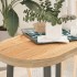 Tablero de mesa ovalado madera maciza de roble 80x40x4