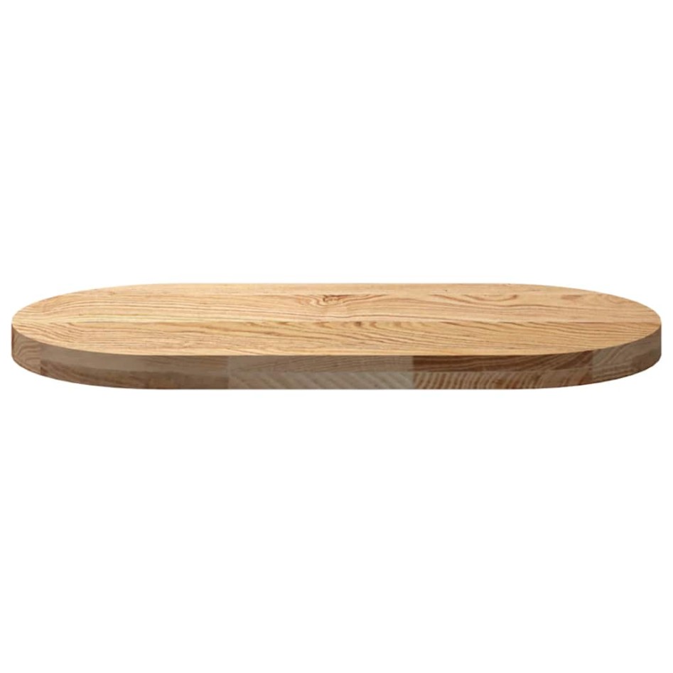 Tablero de mesa ovalado madera maciza de roble 80x40x4