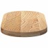 Tablero de mesa ovalado madera maciza de roble 80x40x4