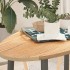 Tablero de mesa ovalado madera maciza de roble 100x50x2