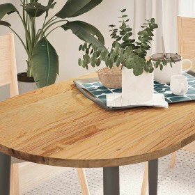 Tablero de mesa ovalado madera maciza de roble 120x60x2