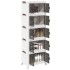 Caja de almacenaje apilable con ruedas 5 niveles 28