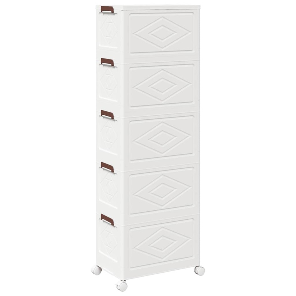 Caja de almacenaje apilable con ruedas 5 niveles 28