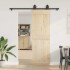 Kit de herrajes para puertas correderas acero negro 183