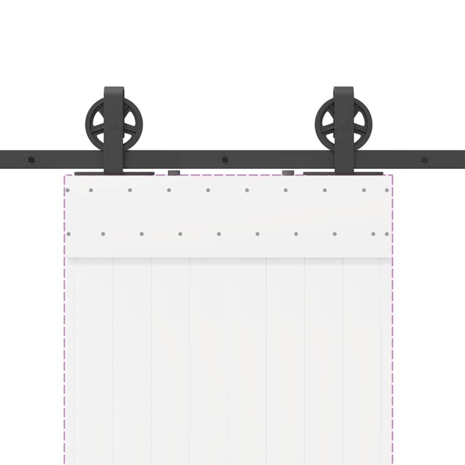 Kit de herrajes para puertas correderas acero negro 183