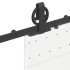 Kit de herrajes para puertas correderas acero negro 183