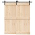 Kit de herrajes para puertas correderas acero negro 200