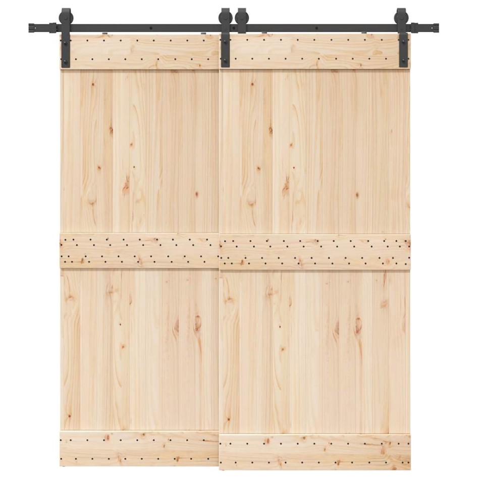 Kit de herrajes para puertas correderas acero negro 200