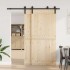 Kit de herrajes para puertas correderas acero negro 200