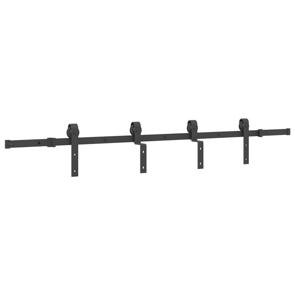 Kit de herrajes para puertas correderas acero negro 200