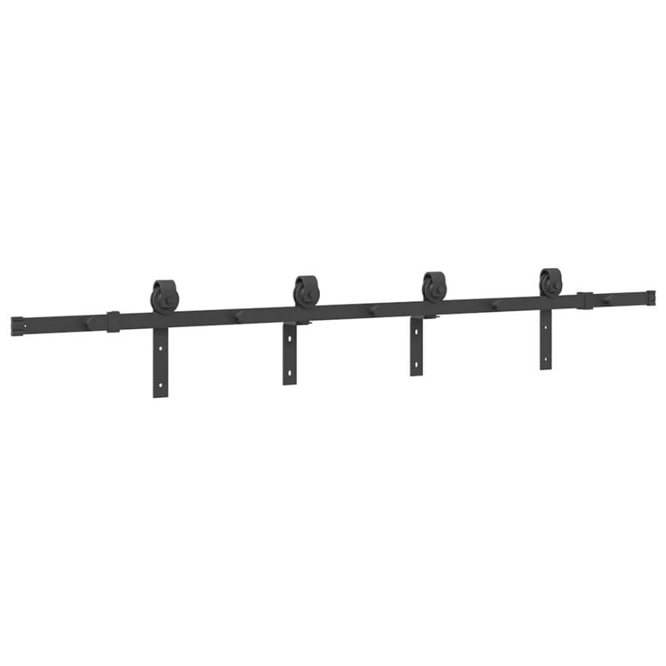 Kit de herrajes para puertas correderas acero negro 200