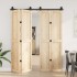 Kit de herrajes para puertas correderas acero negro 183