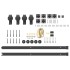 Kit de herrajes para puertas correderas acero negro 183