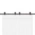 Kit de herrajes para puertas correderas acero negro 183