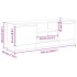Mueble para TV madera ingeniería madera envejecida 102x30x36