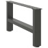 Patas de mesa de centro antracita 2uds acero 70x(30-31)