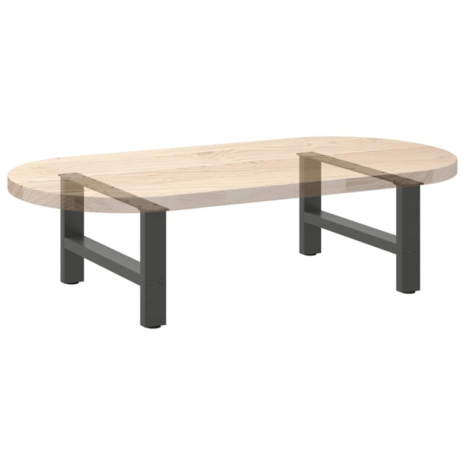 Patas de mesa de centro antracita 2uds acero 70x(30-31)