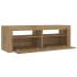 Mesitas de noche luces LEDs 2 uds roble artesanal 60x35x40