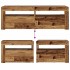 Mesitas de noche luces LEDs 2 uds roble artesanal 60x35x40