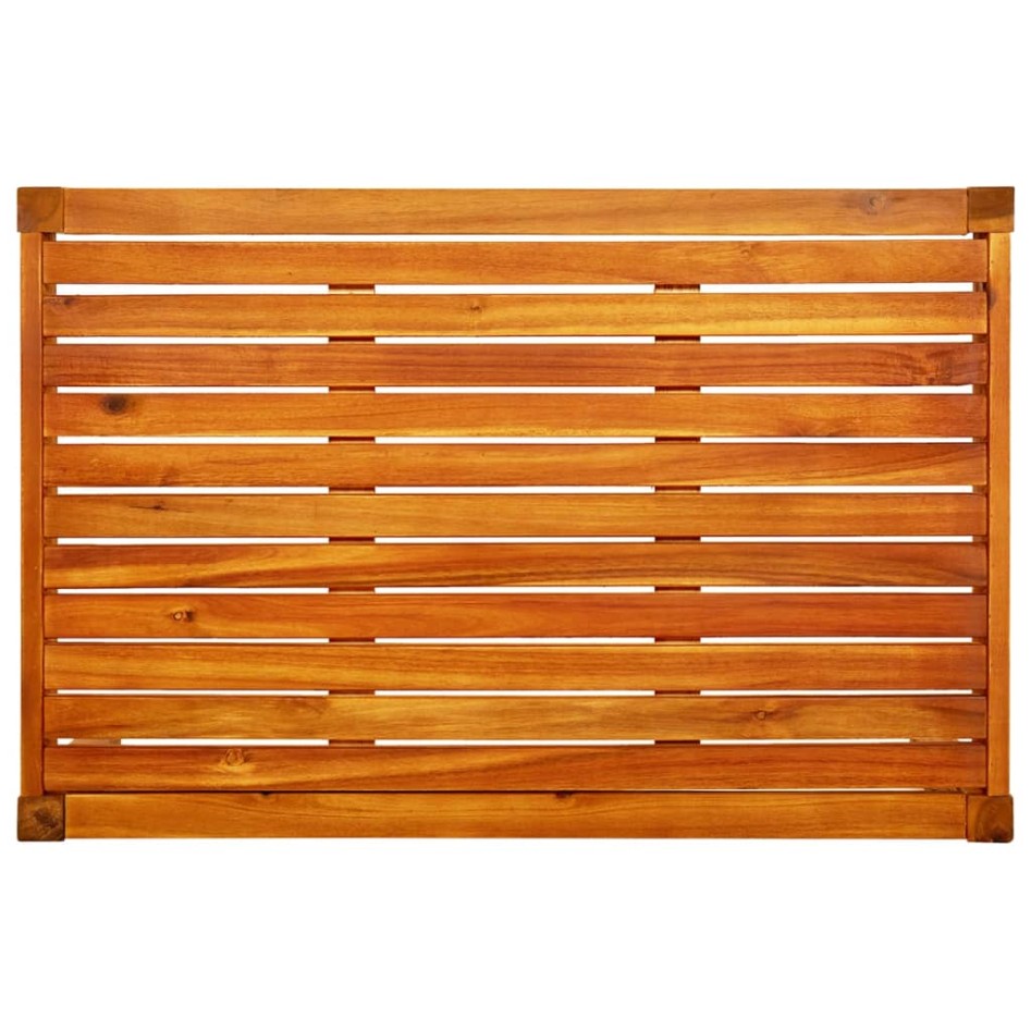 Banco de jardín con mesa y reposapiés madera de acacia