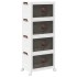 Caja de almacenamiento apilable con ruedas 4 niveles 28