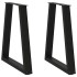 Patas para mesa de centro en forma de V 2 uds acero