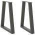 Patas para mesa de centro en forma de V 2 uds antracita