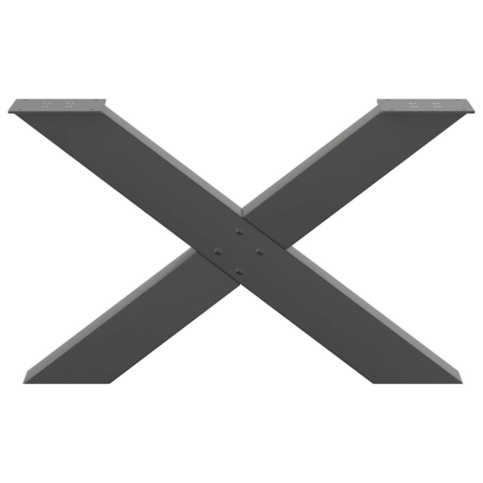 Patas para mesa de centro en forma de X 2 uds antracita