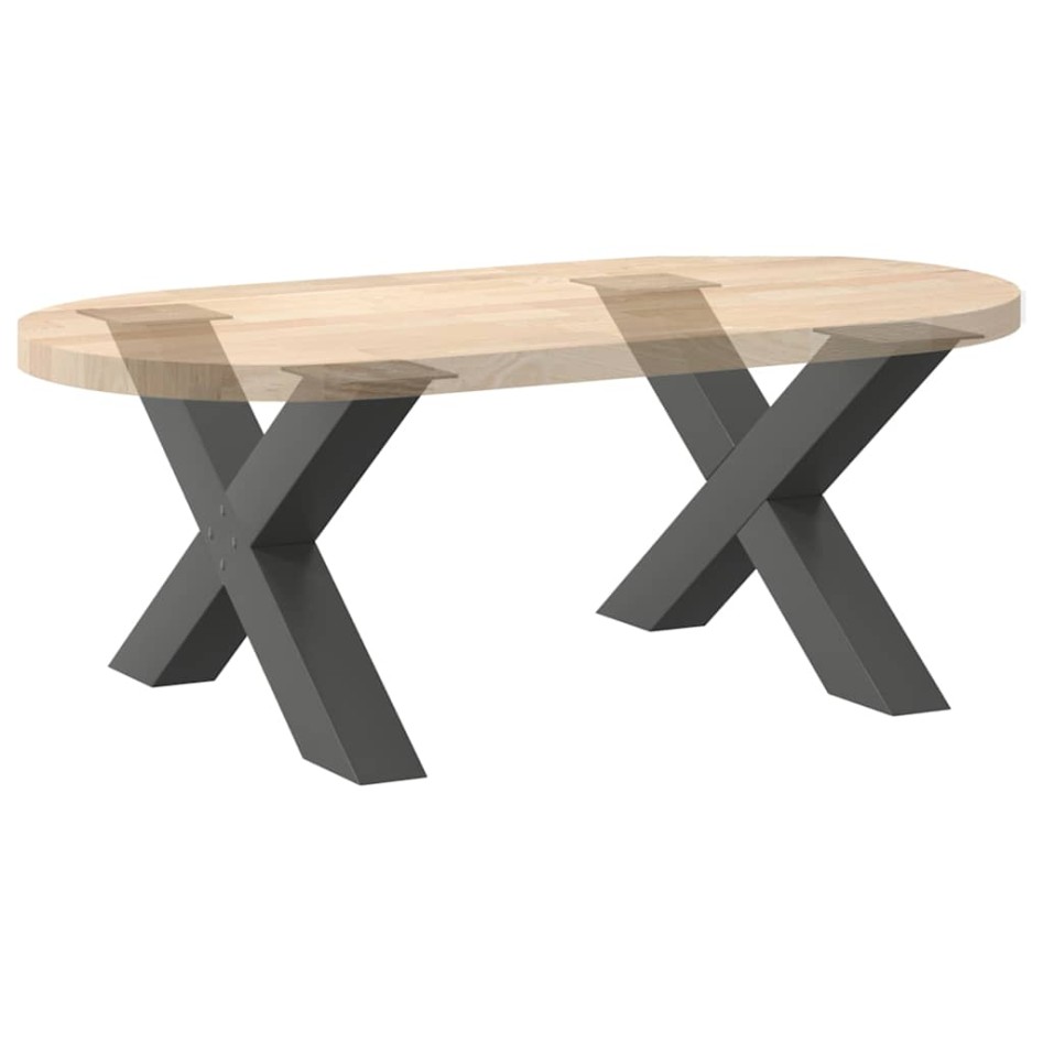 Patas para mesa de centro en forma de X 2 uds antracita