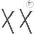 Patas para mesa de comedor en forma de X 2 uds antracita