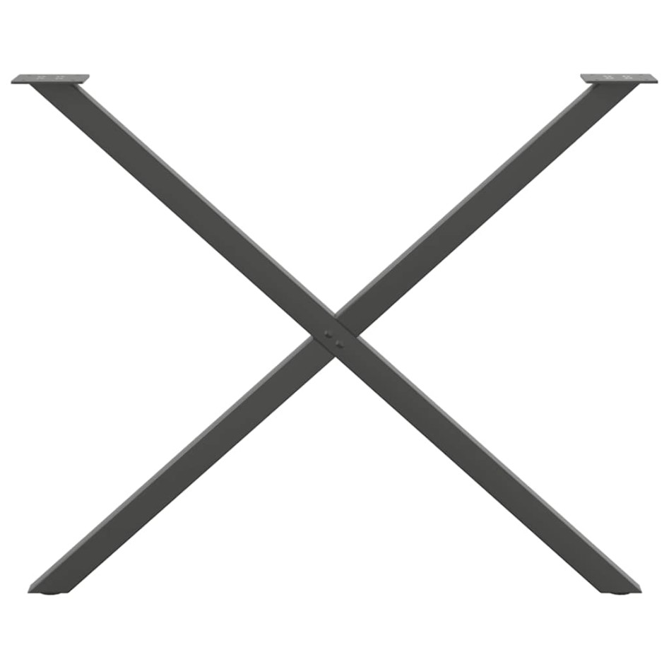 Patas para mesa de comedor en forma de X 2 uds antracita