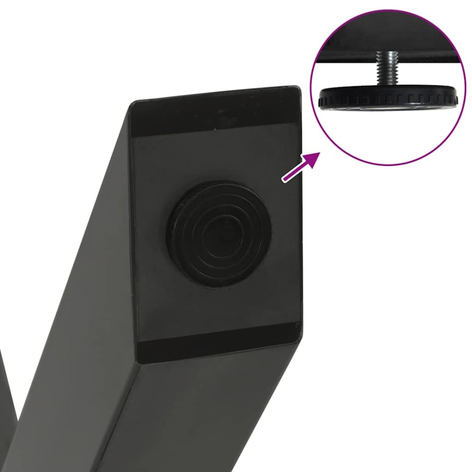 Patas para mesa de comedor en forma de X 2 uds antracita