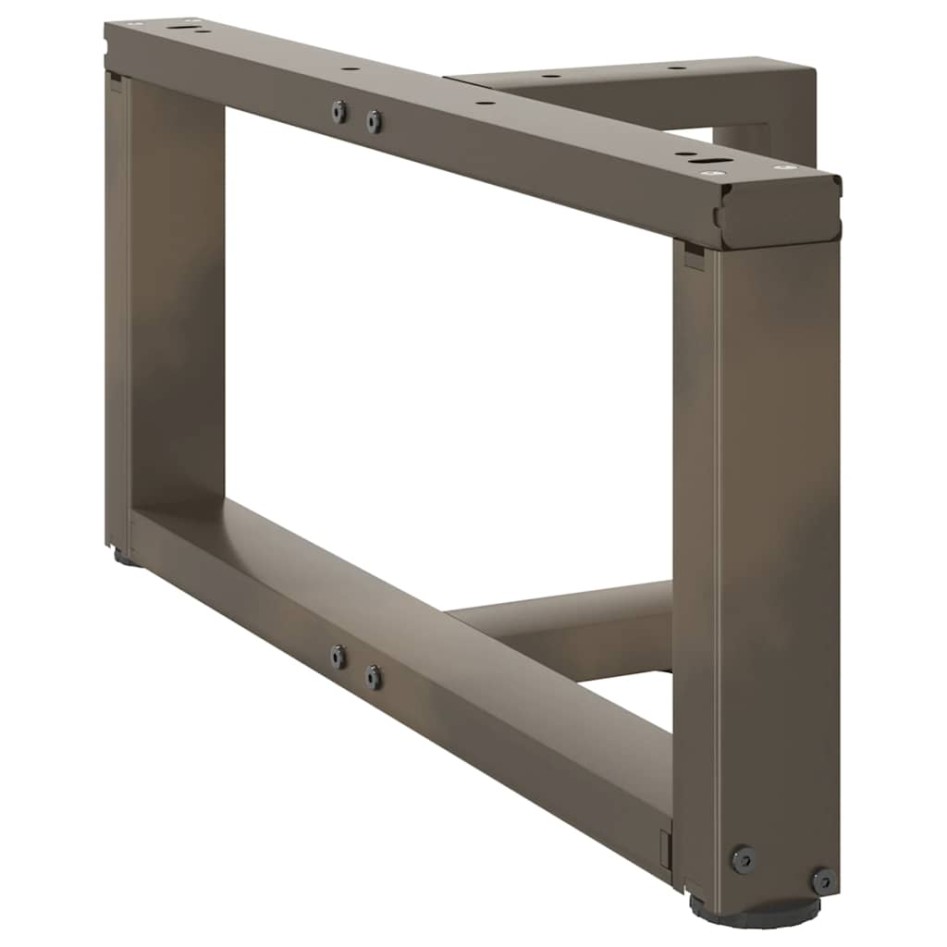 Patas de mesa centro forma T 2uds acero natural