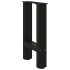 Patas de mesa de centro acero negro 2 uds 28x(42-43)