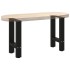 Patas de mesa de centro acero negro 2 uds 28x(42-43)
