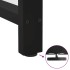 Patas de mesa de centro acero negro 2 uds 50x(72-73)