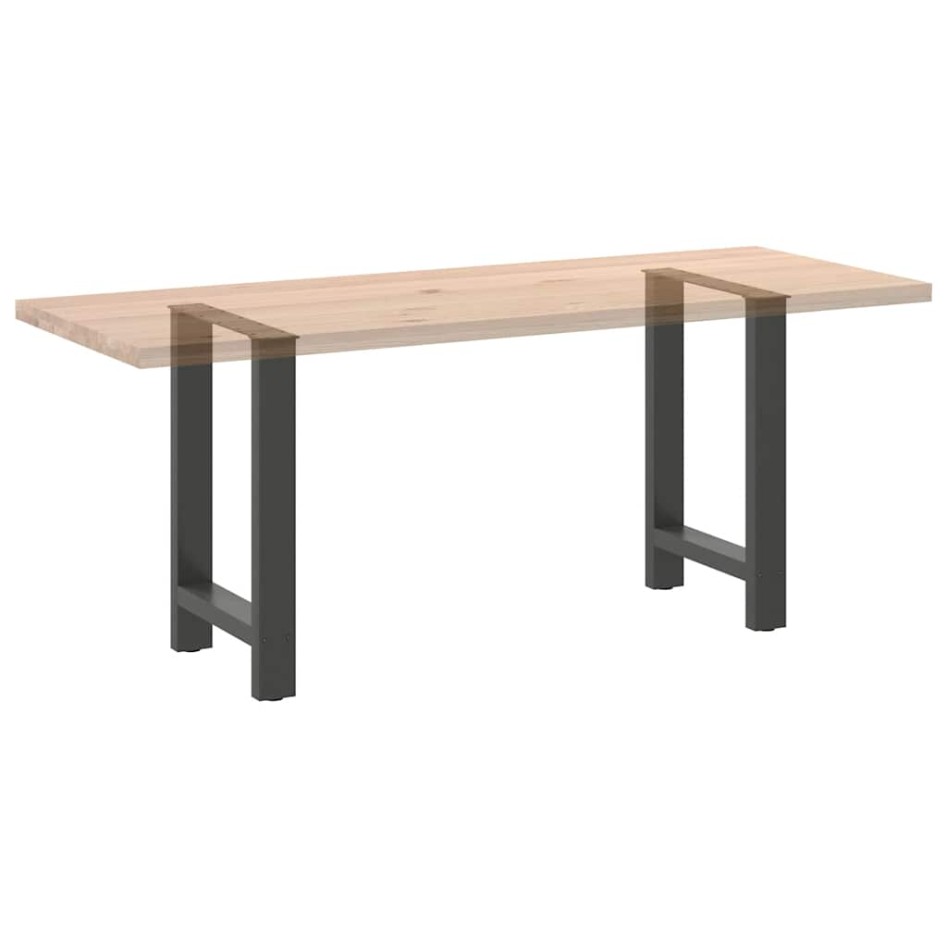 Patas de mesa de centro antracita 2 uds 50x(72-73)cm