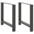 Patas de mesa de centro antracita 2 uds 80x(72-73) cm